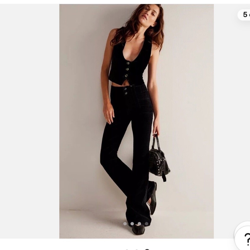We The Free  Jayde Cord High School Rise Flare Jeans